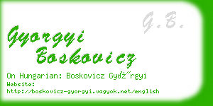 gyorgyi boskovicz business card